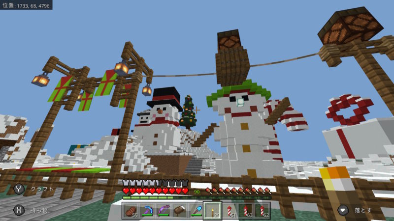 マイクラ 雪原の村の装飾が進む Minecraft なおきち達のマイクラ日記