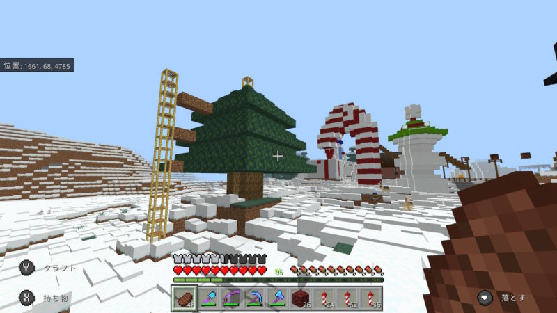 マイクラ 梅桃さんが雪原の村にクリスマスツリーを作ってくれるようです Minecraft なおきち達のマイクラ日記