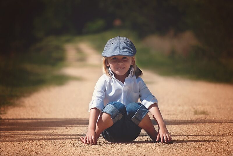 boy, sitting, happy